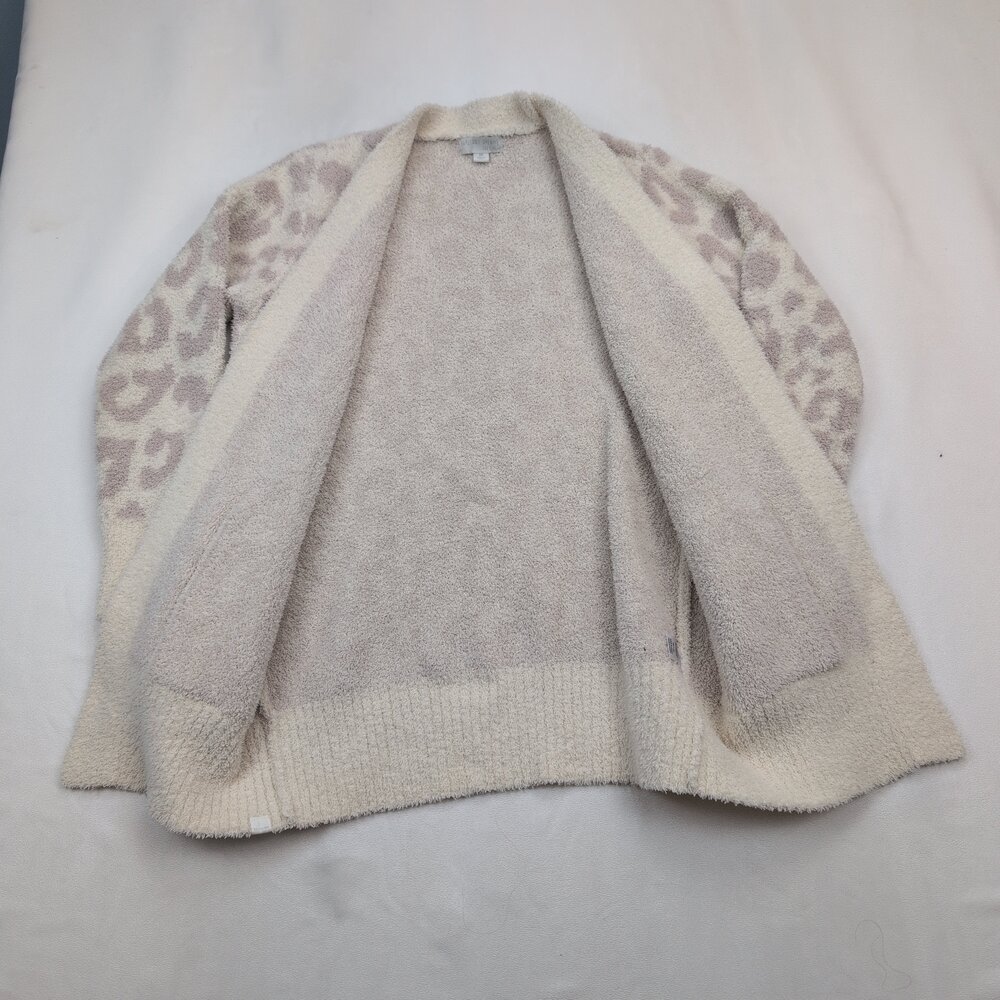 Barefoot Dreams CozyChic Leopard Open-Front Cardigan XS - Picture 9 of 11